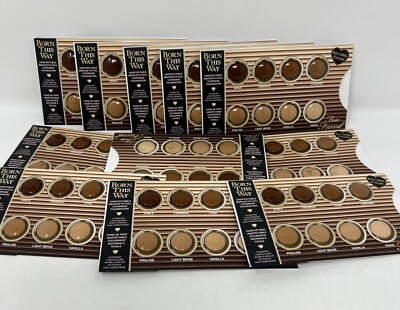 3 Cards -Two Faced Born This Way Medium to Full Caramel Foundation  Sample -J184