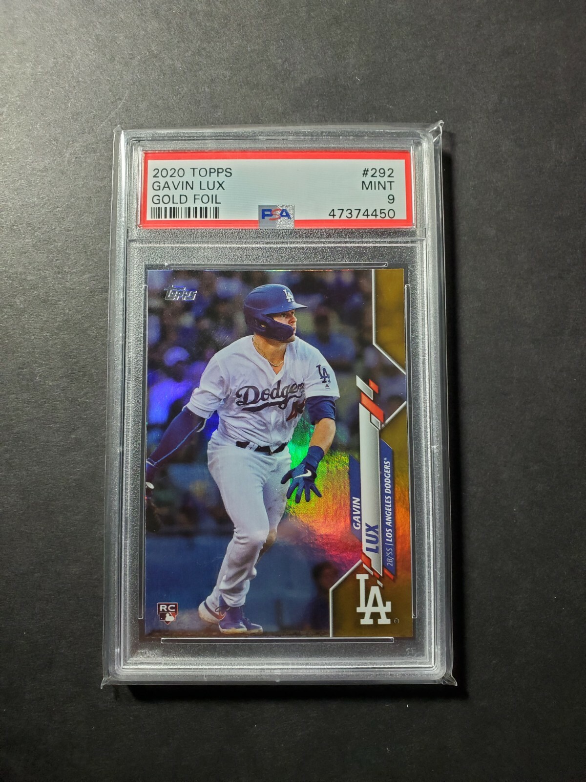 2020 Topps GAVIN LUX Gold Foil Rookie PSA 9 Mint SP RC #292 Dodgers Rare