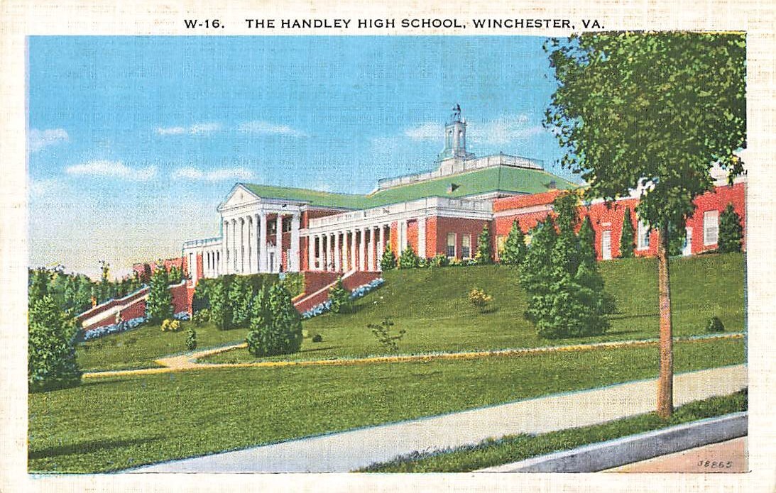 Postcard Handley High School Winchester Virginia VA eBay