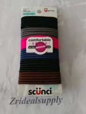 SCUNCI NO DAMAGE COMFORTABLE ALL DAY MEDIUM HOLD 32pcs 39969-A NEW
