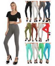 Falari 4-pack Classic Leggings Buttery Super Soft Stretch Workout Pants