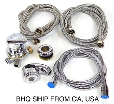 PEDICURE SPA CHAIR FAUCET SET 4 WAY HOT AND COLD MIXING VALVE