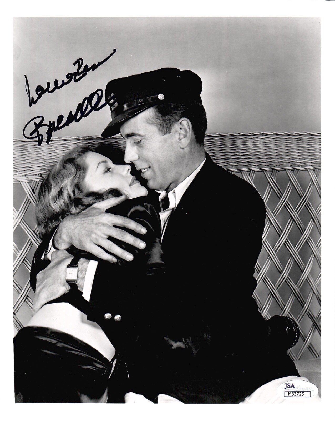 LAUREN BACALL HAND SIGNED 8x10 PHOTO AMAZING POSE KISSING BOGIE JSA | eBay