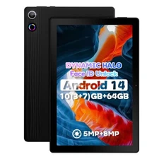 Jeazans Tablet 10 Inch Android 14 Octa-Core Tablets,10GB+64GB,1TB Expand IPS