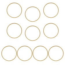 10 Pcs Macrame Rings Metal Floral Hoop Christmas Wreath Centerpiece Gold