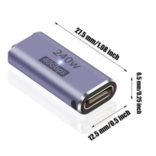 USB C Female to Female Coupler 40Gbps USB4 3.2 OTG Adapter Connector 8K 240W
