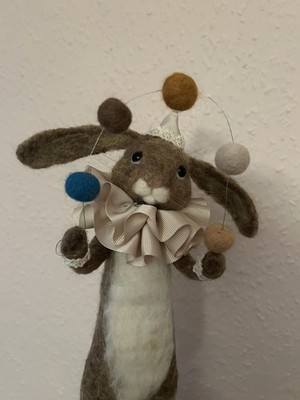 Der Gaukler Nadelfilz Nadelfilz Hase Hase Basteln Kunst Wolle 