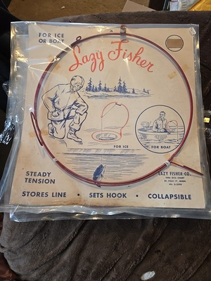 #ad #ad Vintage Lazy Fisher Fish Hooking Device Use On Boat Or Ice Made In St. Paul Mn $29.99