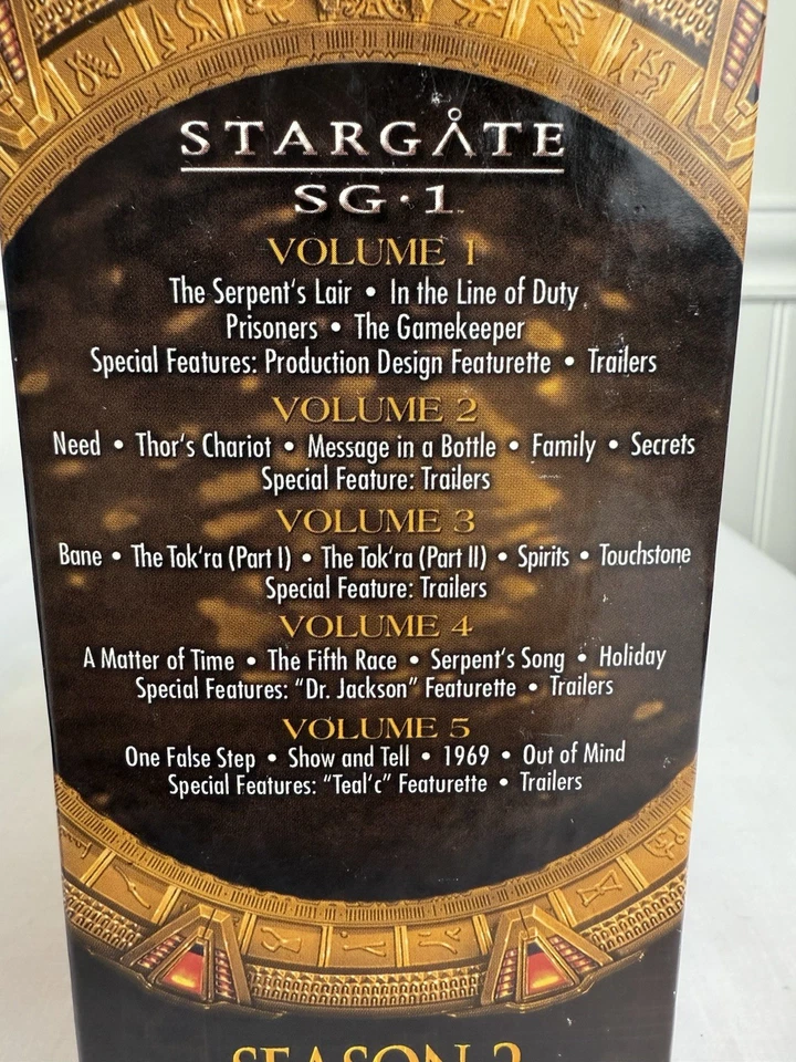 Stargate SG 1 Complete TV Series Seasons 1 -2 DVD MGM Home Entertainment - Image 3 of 4