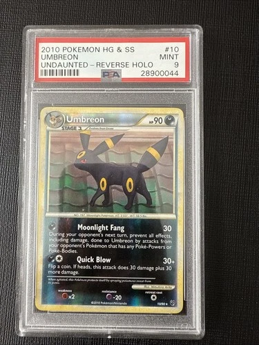 2010 Pokemon HGSS Undaunted Umbreon Reverse Holo #10 PSA 9