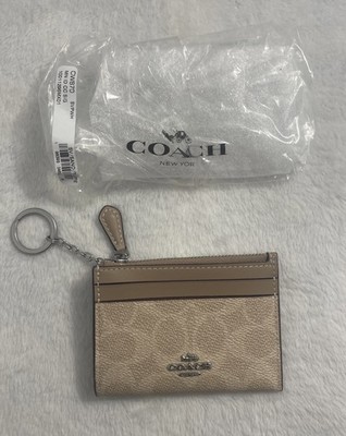 Coach Sand/Taupe Signature Canvas Mini Skinny Id Case (CW870) - NWT