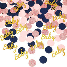 360 Pcs Glitter Baby Shower Confetti Scatter Decorations Gender Reveal Table Dec