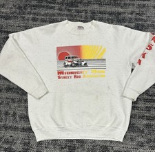 Vtg Midnight Sun Street Rod Association Alaska Sweatshirt XL USA Made Oneita