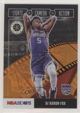 2019 Panini NBA Hoops Premium Stock Lights Camera Action Orange De'Aaron Fox a1o