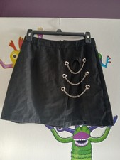 Black Skirt with chains Goth Emo Gothic Hot Topic small
