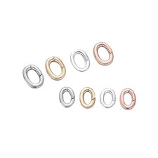925 Sterling Silver Oval Necklace Connector Clasp Buckle DIY Necklace Bracelet