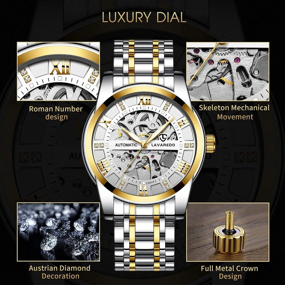 Reloj Relojes De Hombre Sport Para 男式 Elegantes Dorados Deportivo en Ofertas 美国 — 第 2/4 张图片