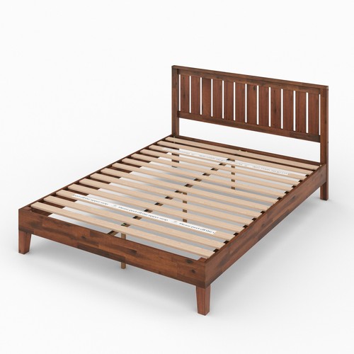 Bed Frame Single, Double, Queen & King Solid Pine Wood Base - Zinus - Picture 8 of 12