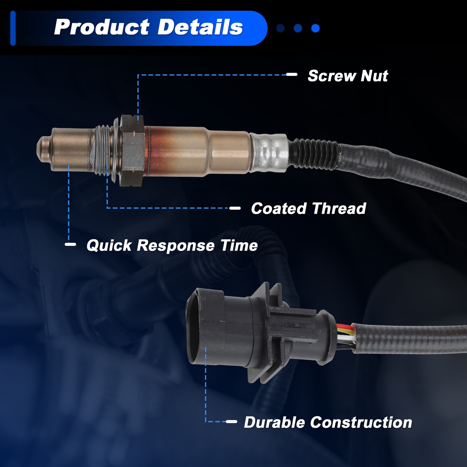Upstream Downstream Oxygen Sensor for Maserati Ghibli 3.0L 2014-2020 4 Pcs