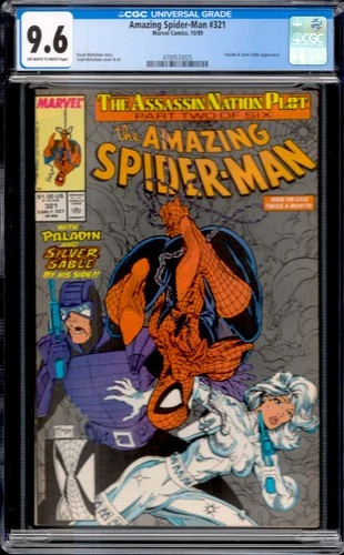 Amazing Spider-Man #321 Marvel Comics 1989 Silver Sable Appearance CGC 9.6