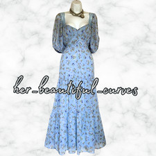 ASOS FLORAL PRINT VINTAGE STYLE OCCASION PARTY DRESS SIZE 18