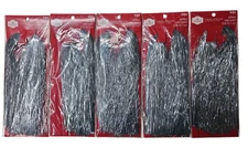 Holiday Time Tinsel Icicles Silver Strands 5000 Ct - Lot Of 5 Packages New