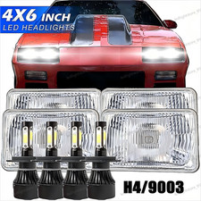 4pcs 4x6 Led Headlights For 1982 1984 1986 1987 1988 1989 1990 Chevrolet Camaro