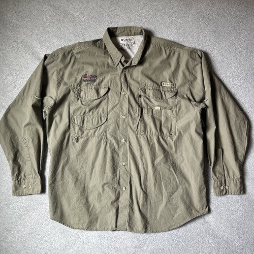 Columbia Langarm Performance Angelshirt Gear hellbraun oliv Gr. XL Allegra - Bild 1 von 24