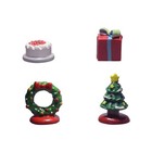 4 Pcs Holiday Decorations Baking Ornaments Mini Tree Cake Topper