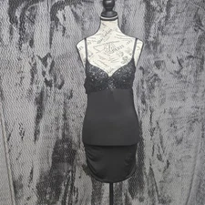 Vtg Charlotte Russe Babydoll Top Juniors M Sequin 90s Whimsigoth Y2K Dark Fairy