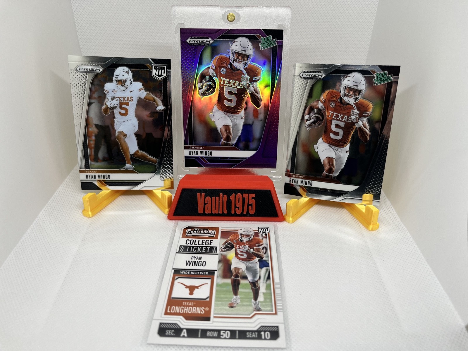 Ryan Wingo Prospect Lot 4 Cards Texas Longhorns Prizm Purple /99 Contenders NIL