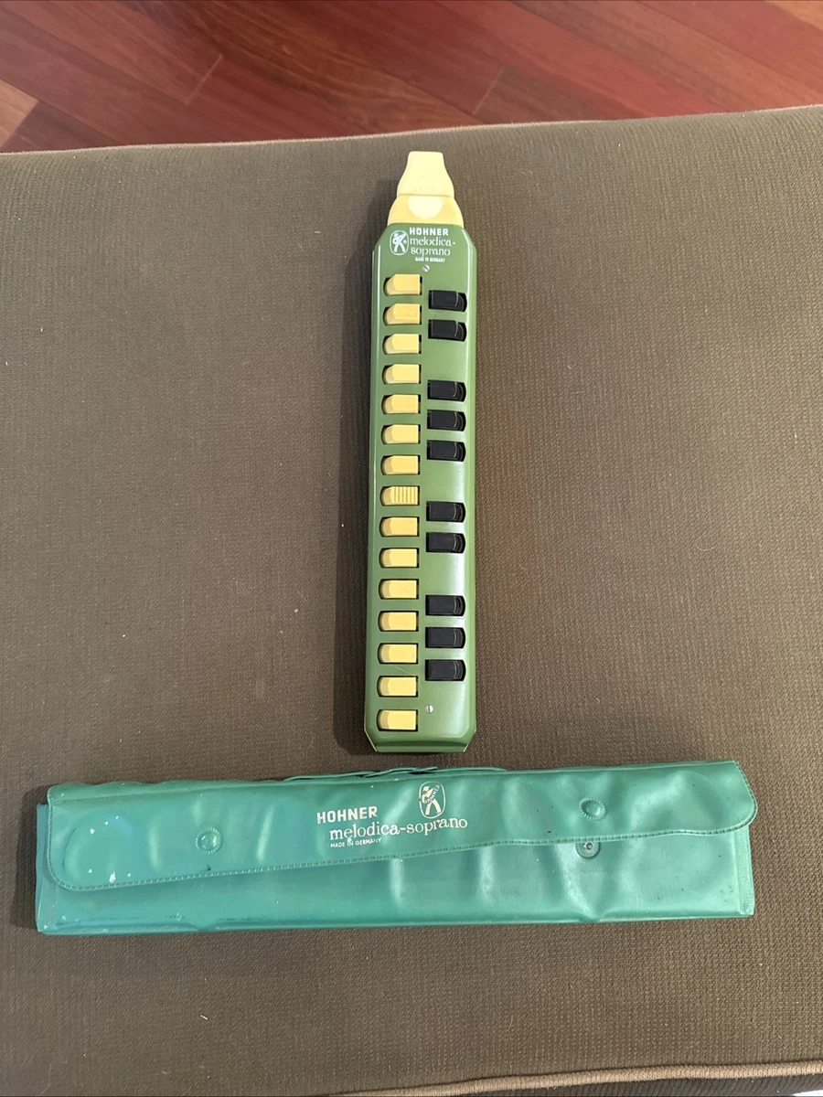 Horner Melodica Soprano Vintage Boxed Green White Used Germany 25