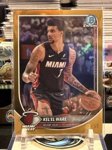 Kel'el Ware 2025 Bowman #BCV-90 Gold Refractor Chrome /50 TZ