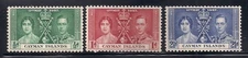 Cayman    1937    Sc # 97-99    Coronation    MNH    OG