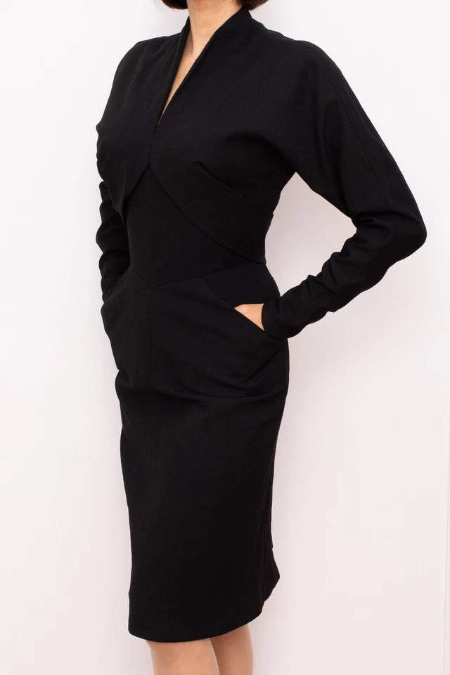 Vestido negro pequeño vintage años 40 50 "Dorothy O'hara" Fashion Forecast, Inc. VAMP Foto 3 de 4