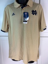 NOTRE DAME FIGHTING IRISH POLO SHIRT-ADIDAS-ALL ADULT SIZES-NWT- 65 RETL