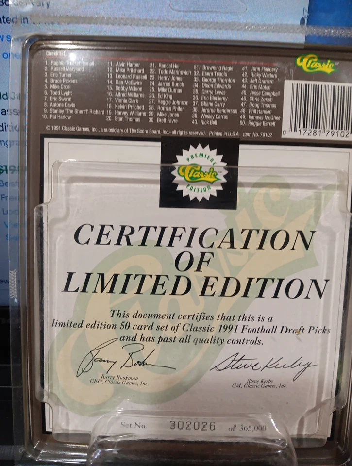 ESCOLHA CLÁSSICA DO DRAFT DE FUTEBOL DE 1991 - Imagem 2 de 2