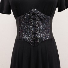 Womens Elastic Waspie Corset Wide Tie Waist Belt Lady Party Dress Accessory New