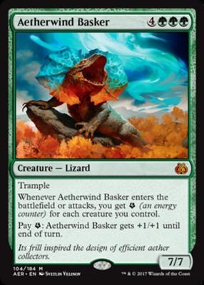 Mint/Near-Mint, English - 4 x MTG Aetherwind Basker Aether Revolt