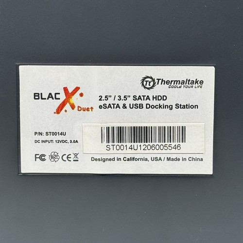 Thermaltake BlacX Duet ST0014U Dual Bay 2.5"/3.5" eSATA & USB Docking Station - 第 2/10 張圖片