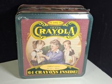 Crayola Trademark Holiday Tin 1994 New Sealed With Crayons 64 Count JB 