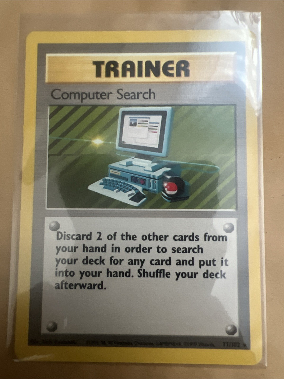 Computer search 71/102 Base Set Regular Rare 1999 WOTC Pokemon TCG MP