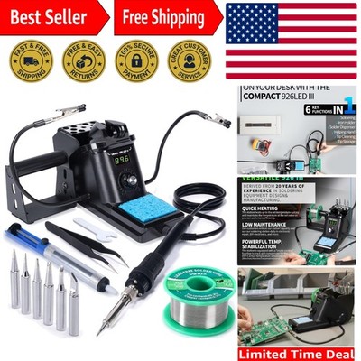 60W Digital Display Soldering Iron Station with Auto Sleep & Calibration Support
