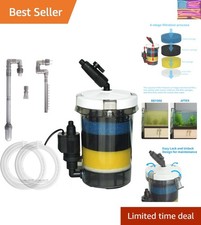 105GPH Canister Filter, External Aquarium Filter Ultra-Quiet Water Circulatio...