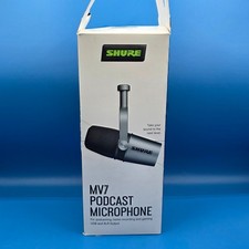 OPEN BOX Shure MV7-S XLR/USB Dynamic Podcasting Microphone, Silver