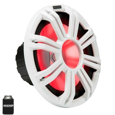 Kicker KMF122 12'' Marine Sub LED White Grill 2 Ohm for Free Air Applications