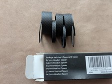 Carbon Fiber Headset Spacer Kit 8PCS 1-1/8" MTB/Road 6 Sizes Lightweight Black