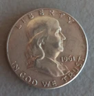 Franklin Half Dollar Coin 1961 Mintmark : none