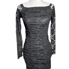 NWT urban renewal black bodycon lace dress long sleeves
