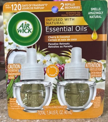Air Wick Scented Oil Refills Plug-In Cherry & Coconut Paradise Retreat (2/PK)